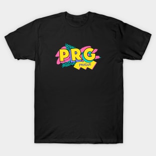 Prague, Czech Republic Retro 90s Logo T-Shirt